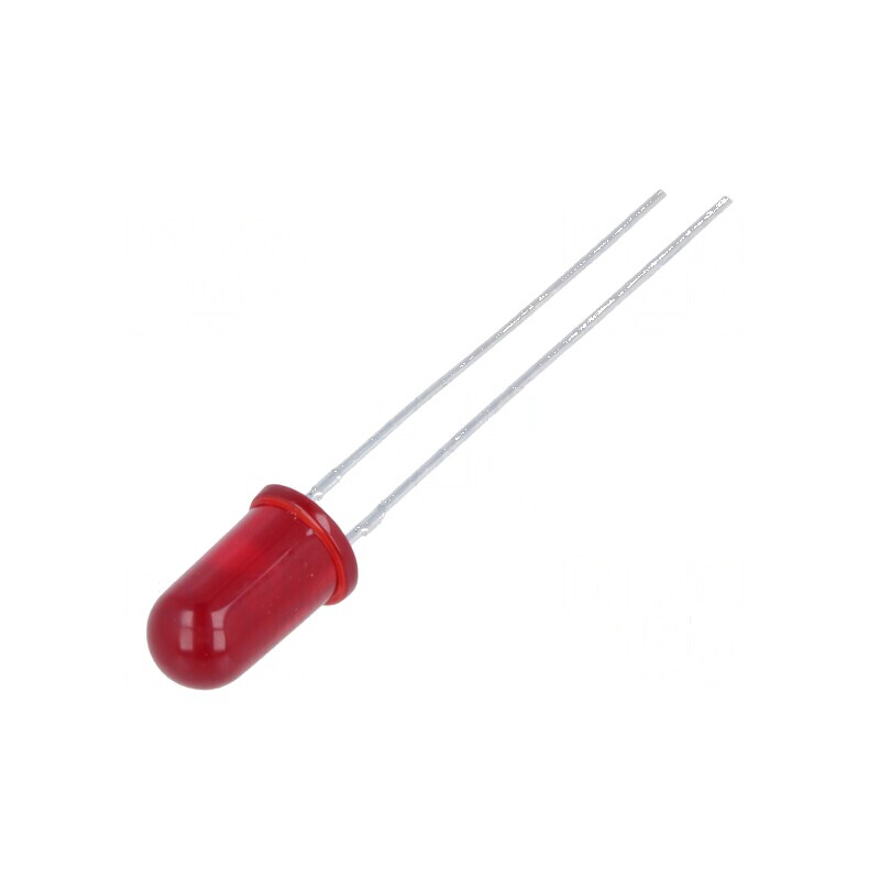 LED 5mm roșie 6,1mcd 60° convex | Electronic-mag.ro | Componente Electronice