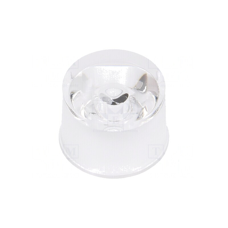 Lentilă LED rotundă incoloră 30° cu suport | Electronic-mag.ro | Componente Electronice