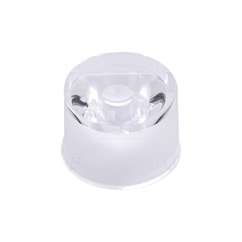 Lentilă LED rotundă incoloră 60° cu suport | Electronic-mag.ro | Componente Electronice