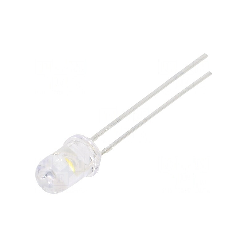 LED 5mm alb cald 5800mcd 30° convex | Electronic-mag.ro | Componente Electronice