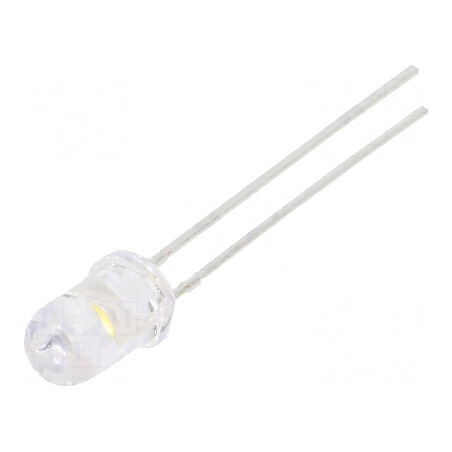 LED 5mm alb cald 5800mcd 30° convex | Electronic-mag.ro | Componente Electronice