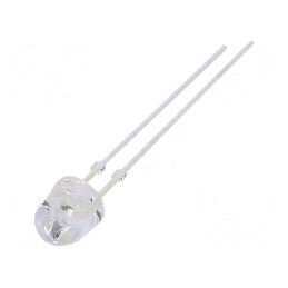 LED 4,9mm portocalie 3000-4200mcd 60° plat | Electronic-mag.ro | Componente Electronice