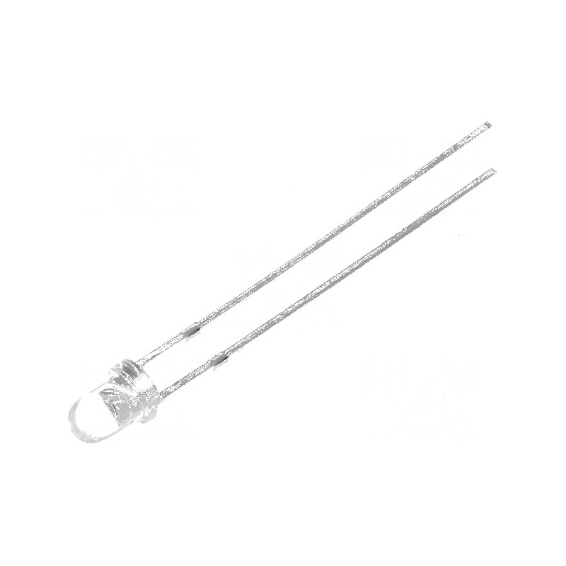 LED 3mm Alb Rece 4200-7000mcd 30° Convex | Electronic-mag.ro | Componente Electronice