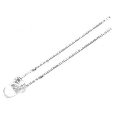 LED 3mm Alb Rece 4200-7000mcd 30° Convex | Electronic-mag.ro | Componente Electronice