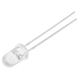 LED 5mm alb cald 3000mcd 30° convex | Electronic-mag.ro | Componente Electronice