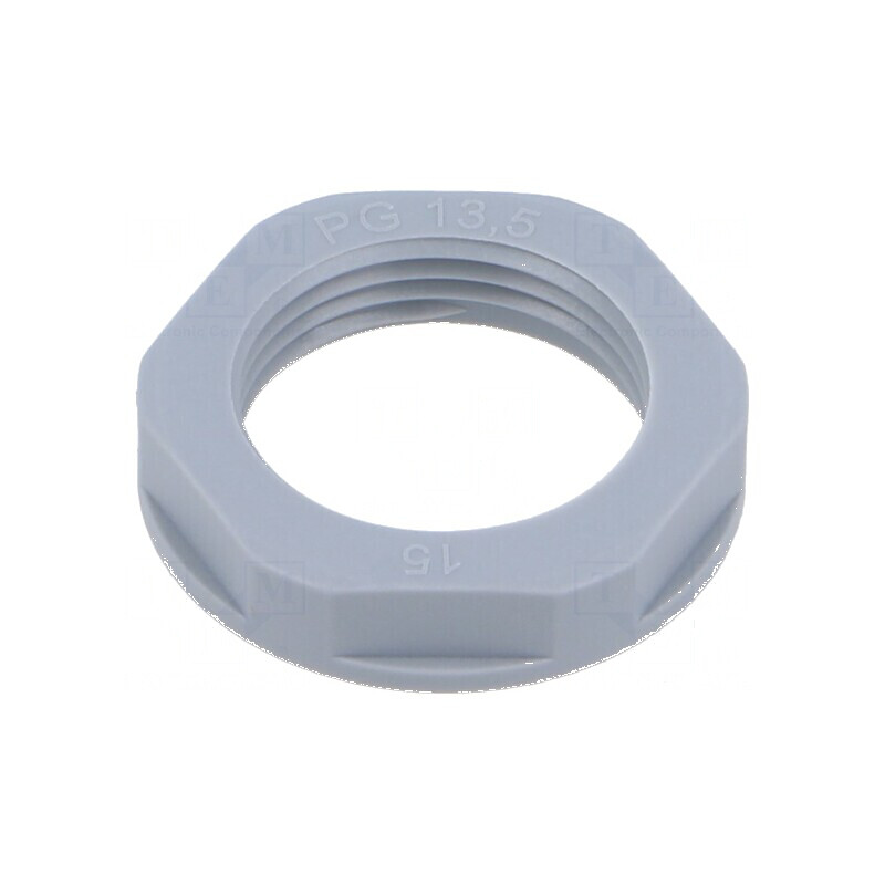 Piuliță PG13,5 poliamidă 27mm gri pentru filet PG Entrelec | Electronic-mag.ro | Componente Electronice