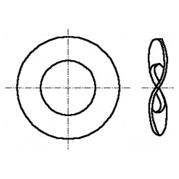 Şaibă ondulată elastică M3 D8mm h0,5mm bronz | Electronic-mag.ro | Componente Electronice