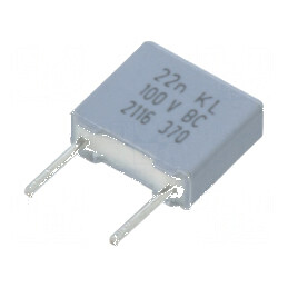 Condensator polipropilenă 22nF THT ±10% 5mm 100VDC 63VAC | Electronic-mag.ro | Componente Electronice