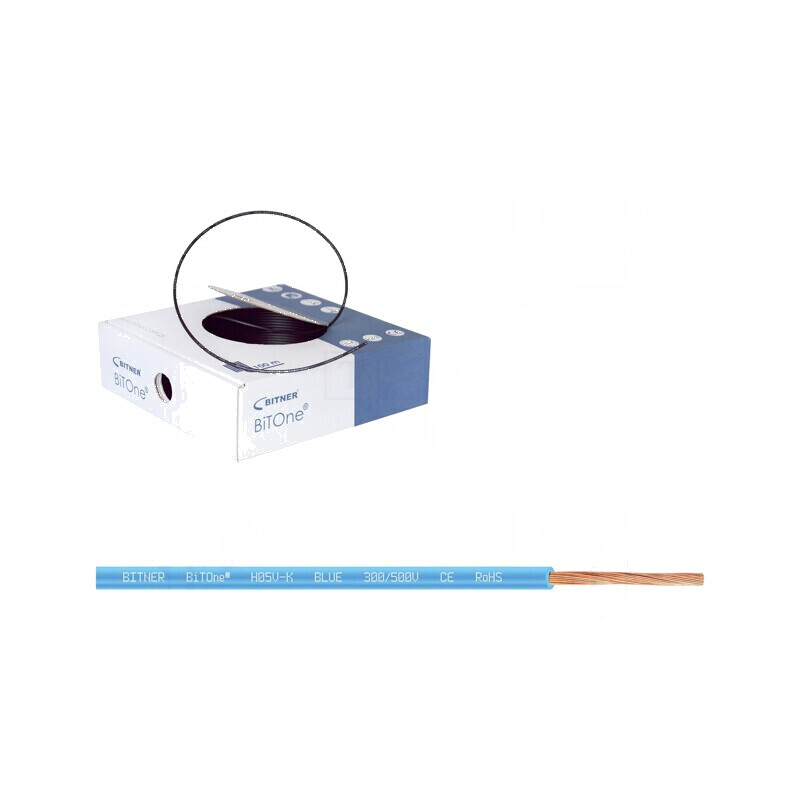 Cablu BiTOne H05V-K 0,5mm² PVC albastru 300V 500V | Electronic-mag.ro | Componente Electronice