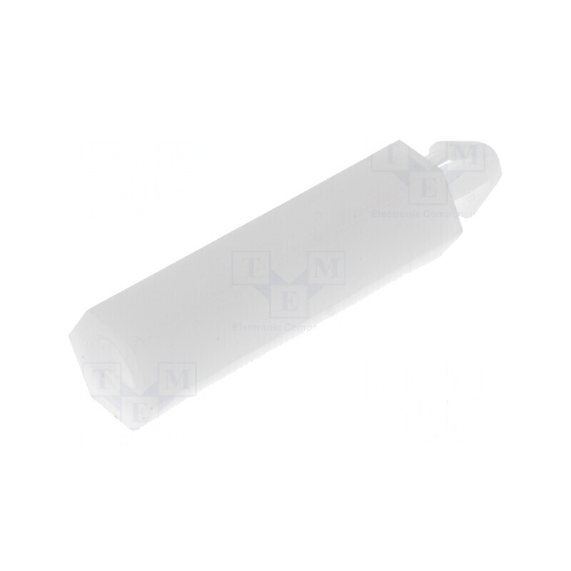 Distanţier PCB poliamidă 19mm naturală cu cheie 5,5mm | Electronic-mag.ro | Componente Electronice