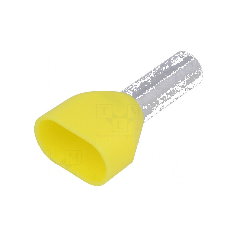 Vârf tub de capăt izolată dublă cupru 6mm2 12mm cositorit | Electronic-mag.ro | Componente Electronice