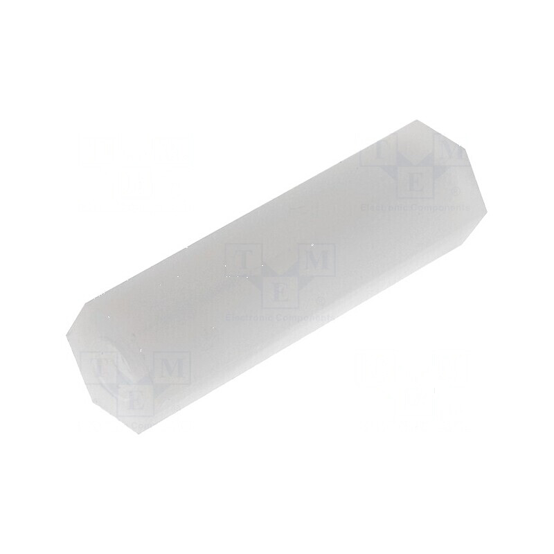 Piuliță distanțieră filetată hexagonală poliamidă M3 20mm | Electronic-mag.ro | Componente Electronice