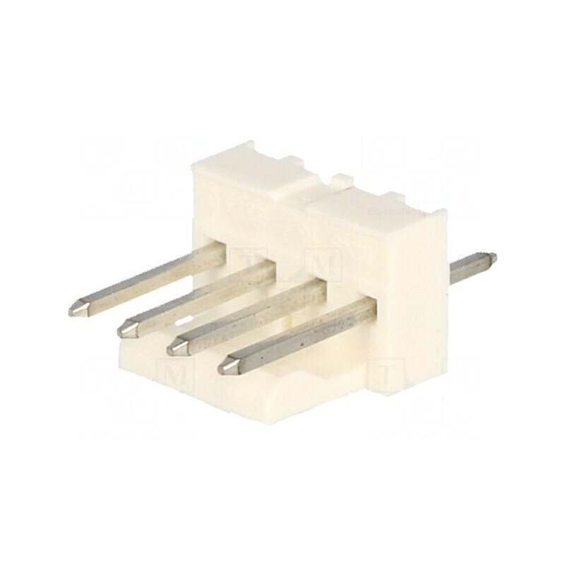 Conector cablu-placă soclu tată KK 254 2,54mm 4 pini THT alb | Electronic-mag.ro | Componente Electronice