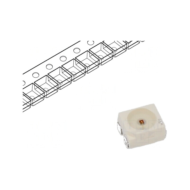 LED SMD PLCC4 ambră 1800-7100mcd 3,4x3x2,1mm 120° 50mA | Electronic-mag.ro | Componente Electronice