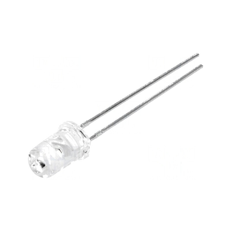 Emițător IR 5mm 850nm transparent 30° THT 165mW 20mA | Electronic-mag.ro | Componente Electronice