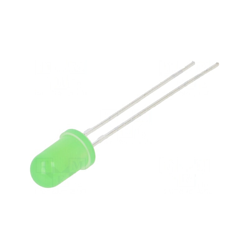 LED 5mm verde 750mcd 50° convex Nr. term: 2 | Electronic-mag.ro | Componente Electronice