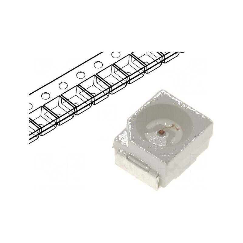 LED SMD 3528 PLCC2 Roșie 220mcd 20mA 120° | Electronic-mag.ro | Componente Electronice