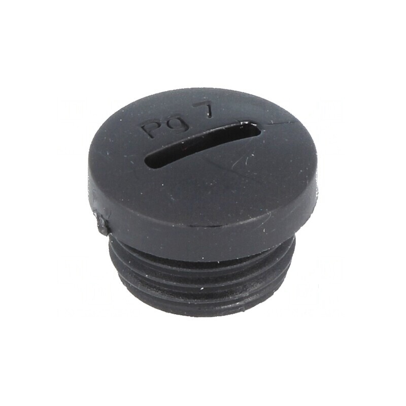 Capac de protecție PG7 poliamidă neagră 10mm H, 14,8mm Øext | Electronic-mag.ro | Componente Electronice