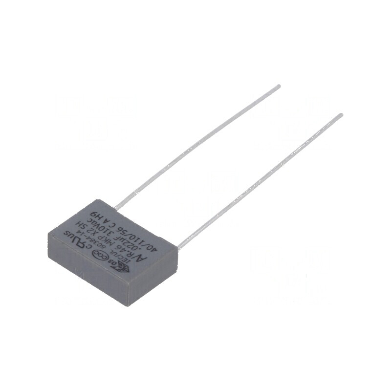 Condensator polipropilenă X2 22nF 310V 13x4x9mm THT | Electronic-mag.ro | Componente Electronice