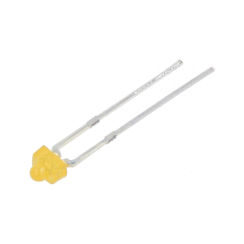 LED portocalie 500-750mcd 30° convex 2,54mm | Electronic-mag.ro | Componente Electronice