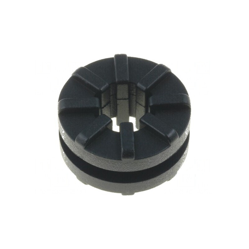 Manșon negru Øorif. pentru montaj 9mm, grosime panou max. 2mm, Øext. 14,5mm | Electronic-mag.ro | Componente Electronice