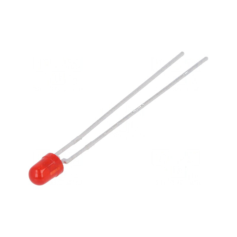 LED 3mm roșie 1÷2mcd 50° convex | Electronic-mag.ro | Componente Electronice