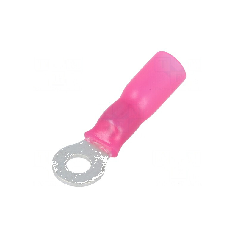 Vârf inelar M3,5 Ø3,7mm pentru cablu roșu 0,5-1,5mm2 crimpat | Electronic-mag.ro | Componente Electronice