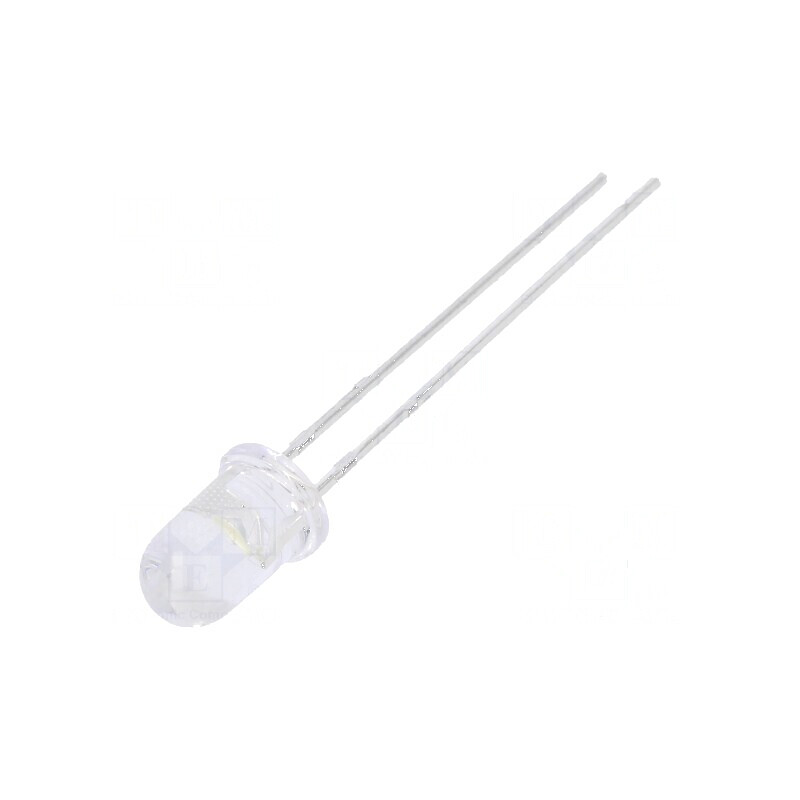 LED 5mm alb rece 11250-18000mcd 20° convex | Electronic-mag.ro | Componente Electronice