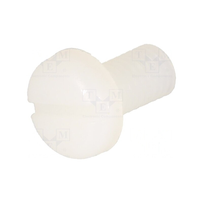 Şurub M5x10mm cu cap rotund crestat din poliamidă | Electronic-mag.ro | Componente Electronice