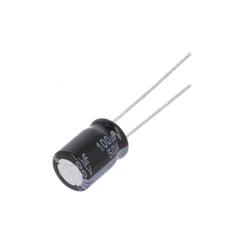 Condensator electrolitic low ESR THT 100uF 50VDC Ø8x11,5mm | Electronic-mag.ro | Componente Electronice