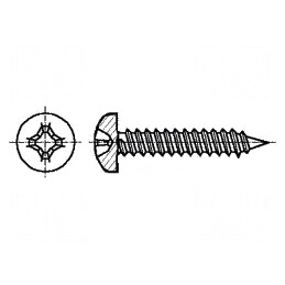 Şurub 5,5x45 Cap Rotund Phillips PH3 3,95mm | Electronic-mag.ro | Componente Electronice