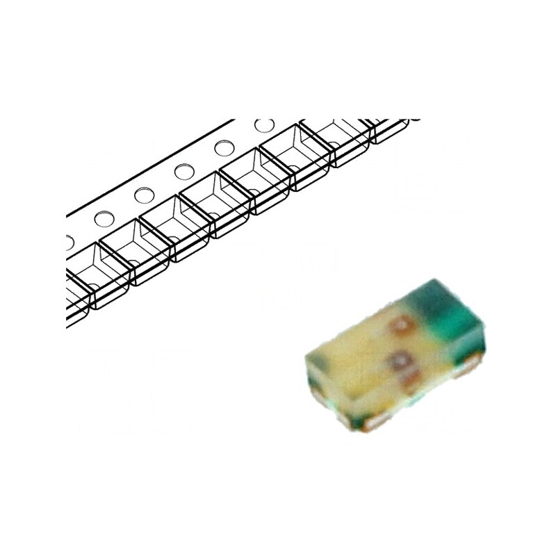 LED SMD 0603 roșie/verde 1,6x0,8x0,5mm 120° 20mA 52mW | Electronic-mag.ro | Componente Electronice