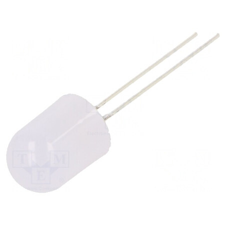 LED 10mm alb rece 750-1120mcd 30° plat 108mW | Electronic-mag.ro | Componente Electronice