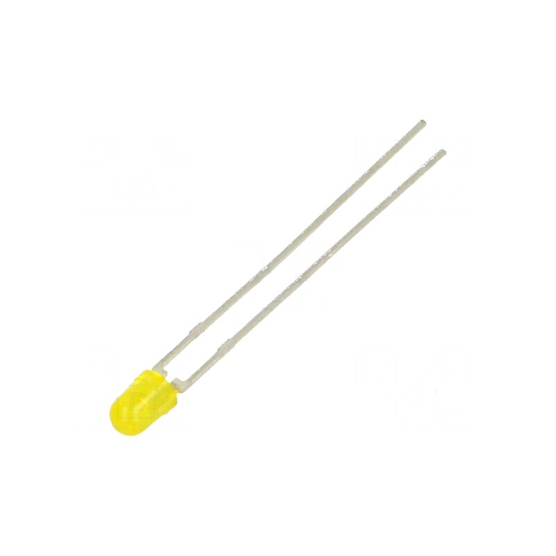 LED 3mm galben 6,3÷11mcd 30° convex 2,4÷3V | Electronic-mag.ro | Componente Electronice