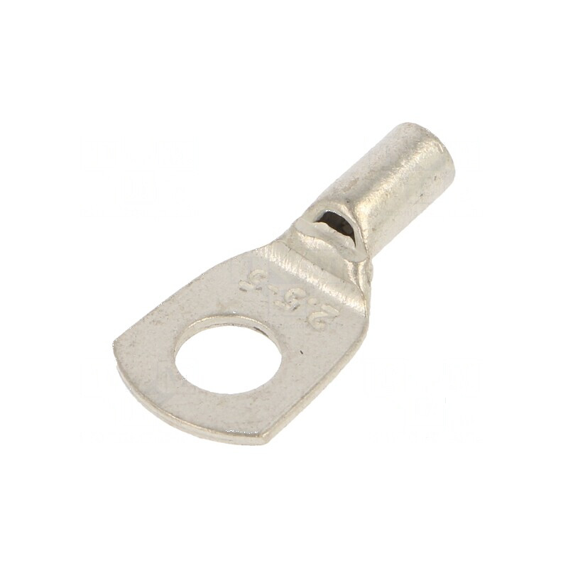 Vârf inelar tubular M5 2,5mm² crimpat pe cablu neizolat | Electronic-mag.ro | Componente Electronice