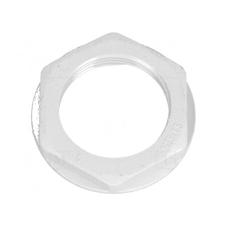 Piuliță M25 poliamidă 32mm gri Pas: 1,5 | Electronic-mag.ro | Componente Electronice