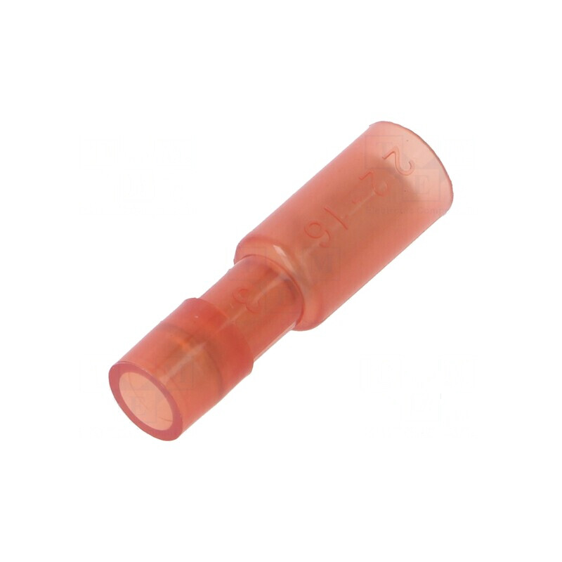 Terminal rotund mamă 4mm 0,25-1,5mm² crimpat pe cablu | Electronic-mag.ro | Componente Electronice