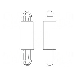 Distanțier PCB Poliamidă 66 2mm UL94V-2 | Electronic-mag.ro | Componente Electronice