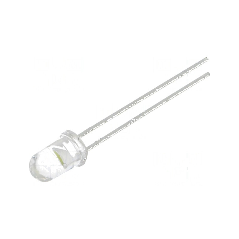 LED 5mm alb rece 13000-29000mcd 15° convex | Electronic-mag.ro | Componente Electronice