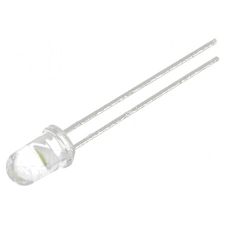 LED 5mm alb rece 13000-29000mcd 15° convex | Electronic-mag.ro | Componente Electronice