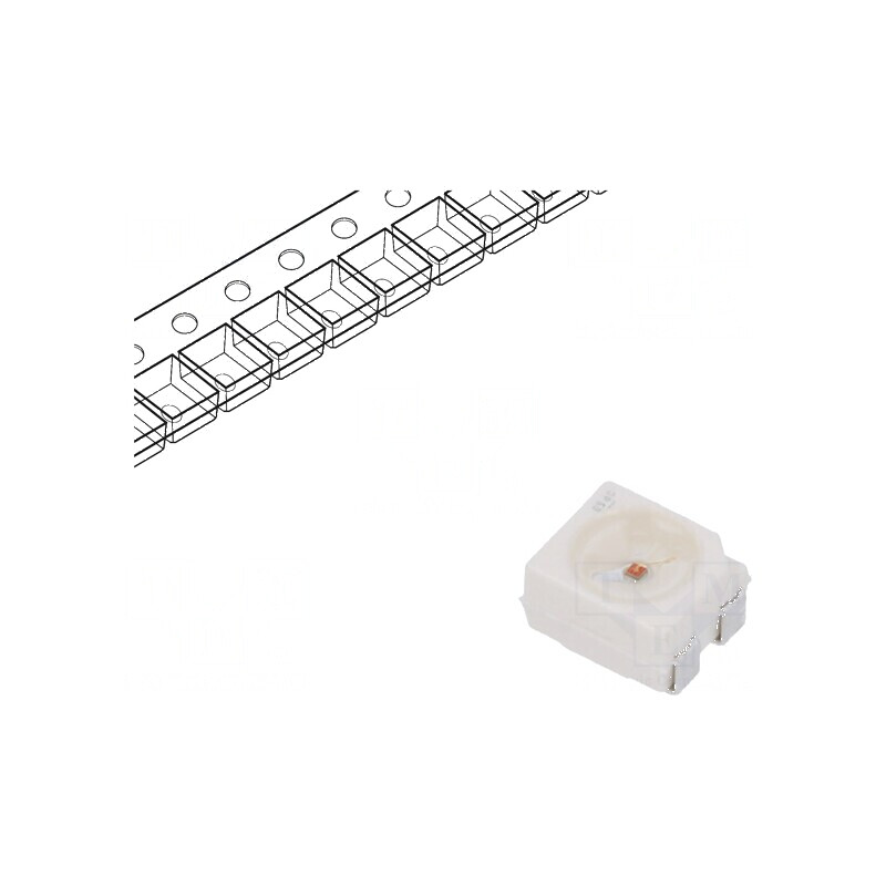 LED SMD PLCC4 galben 4,8-9,53lm 1400-3500mcd 3x3,4x2,1mm | Electronic-mag.ro | Componente Electronice