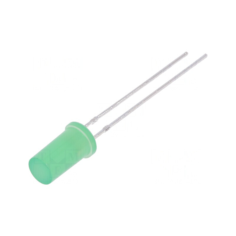 LED 5mm verde 500-750mcd 180° plat | Electronic-mag.ro | Componente Electronice