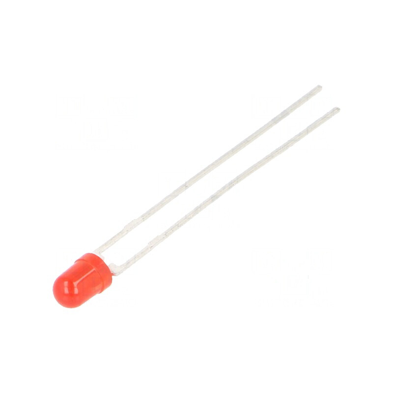 LED 3mm roșie 6,3÷15mcd 60° convex | Electronic-mag.ro | Componente Electronice