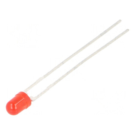LED 3mm roșie 6,3÷15mcd 60° convex | Electronic-mag.ro | Componente Electronice