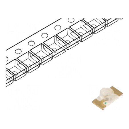 LED SMD 3216 galben 200-350mcd 3,2x1,6x1,1mm 70° 20mA 75mW | Electronic-mag.ro | Componente Electronice