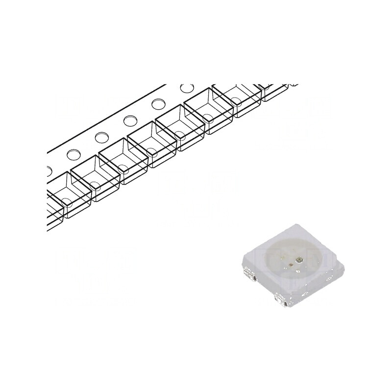 LED SMD 5050 Programabil RGB 5x5x1,6mm 3,7÷5,5V | Electronic-mag.ro | Componente Electronice