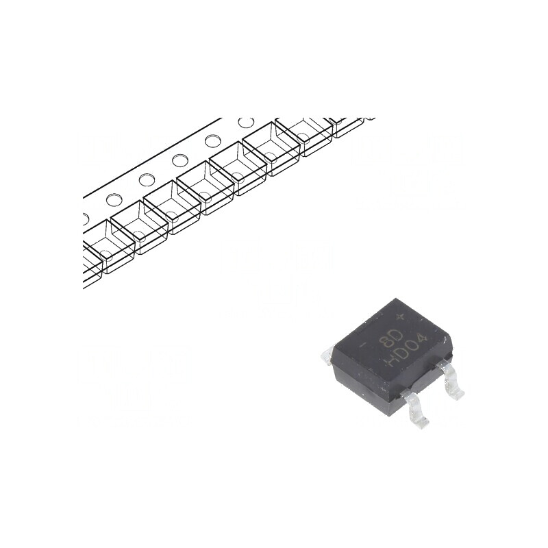 Punte redresoare monofazată 400V 0,8A MiniDIP SMT | Electronic-mag.ro | Componente Electronice