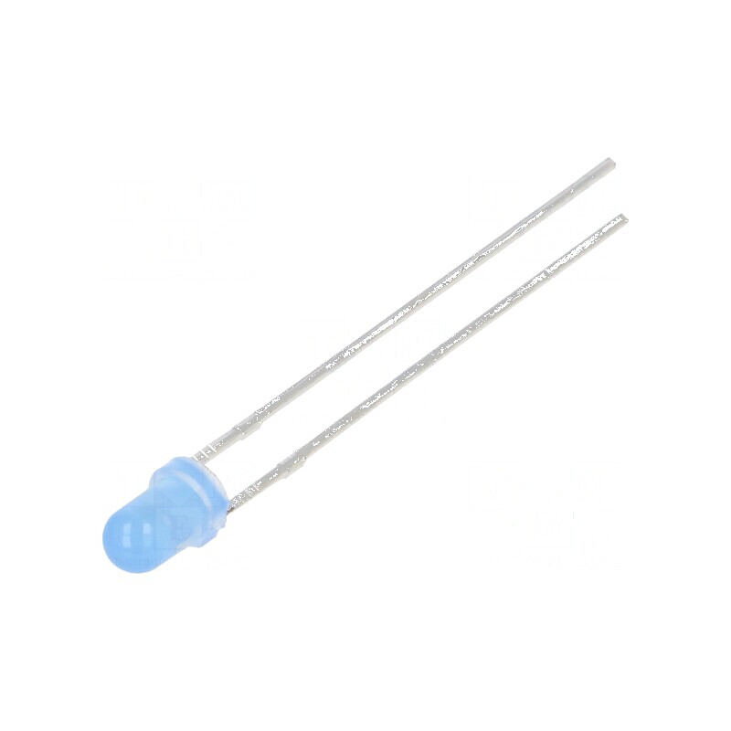 LED 3mm albastru 300mcd 40° convex | Electronic-mag.ro | Componente Electronice