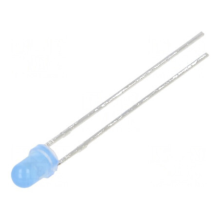 LED 3mm albastru 300mcd 40° convex | Electronic-mag.ro | Componente Electronice