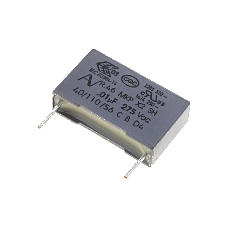 Condensator polipropilenă X2 R46 10nF 18x5x11mm THT ±10% | Electronic-mag.ro | Componente Electronice Condensator polipropilenă X2 R46 10nF 18x5x11mm THT ±10% | Electronic-mag.ro | Componente Electronice